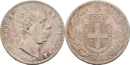 Italien lire 1897 umberto - italien,