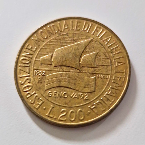 Italien 200 lire münze - lire, 1992