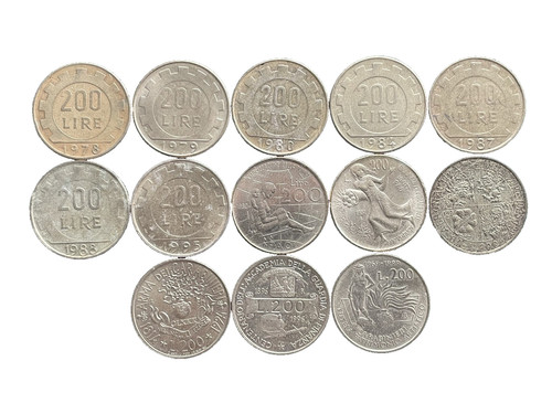 Münzen 200 lire italien - 200,