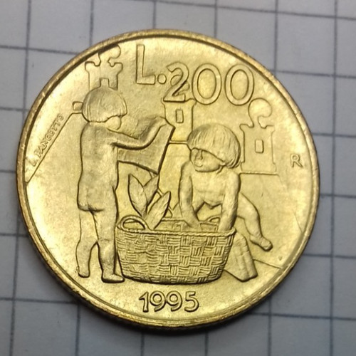 San marino 200 lire 1995 - san,