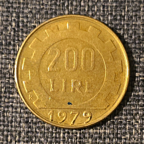 Italien 200 lire 1979 münze - italien,