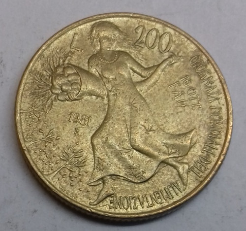 Italien 200 lire 1981 fao - 200, lire,