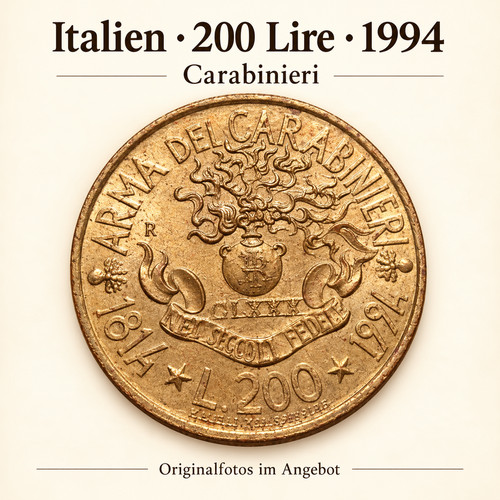 Italien 200 lire 1994 - lire, r