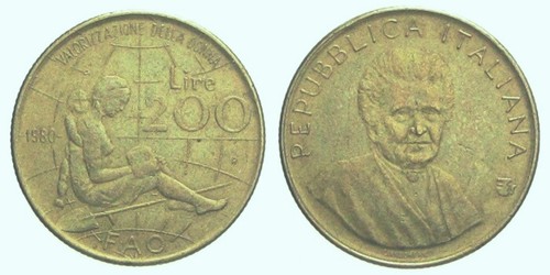 Italien 1980 200 lire - 200, fao