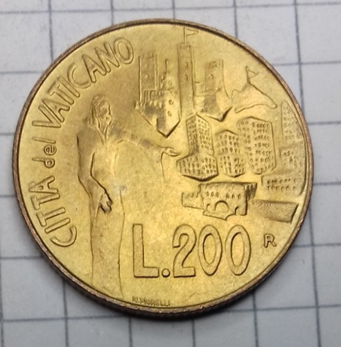 Vatikanstadt 200 lire - , 1991
