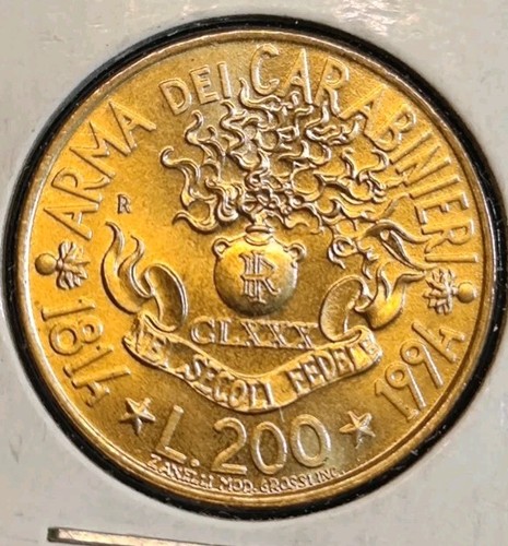 Italien 200 lire - arm, of